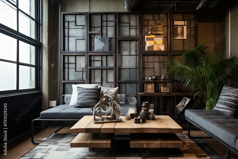 Reclaimed Wood Loft Apartment With Grey Metal Decor