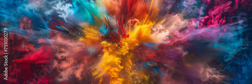 an abstract painting with colors and smoke, generative AI