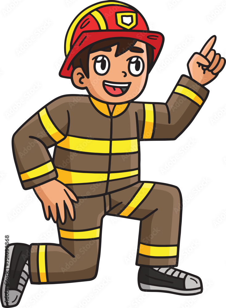 Firefighter Cartoon Colored Clipart Illustration Firefighter Cartoon Colored Clipart Illustration