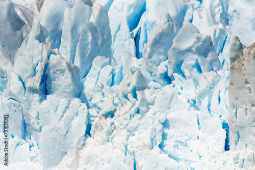 Detail of a blue ice on a glacier photo