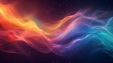 Colorful Wave of Light on Dark Background