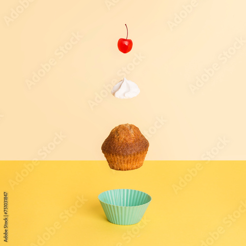 Floating cupcake