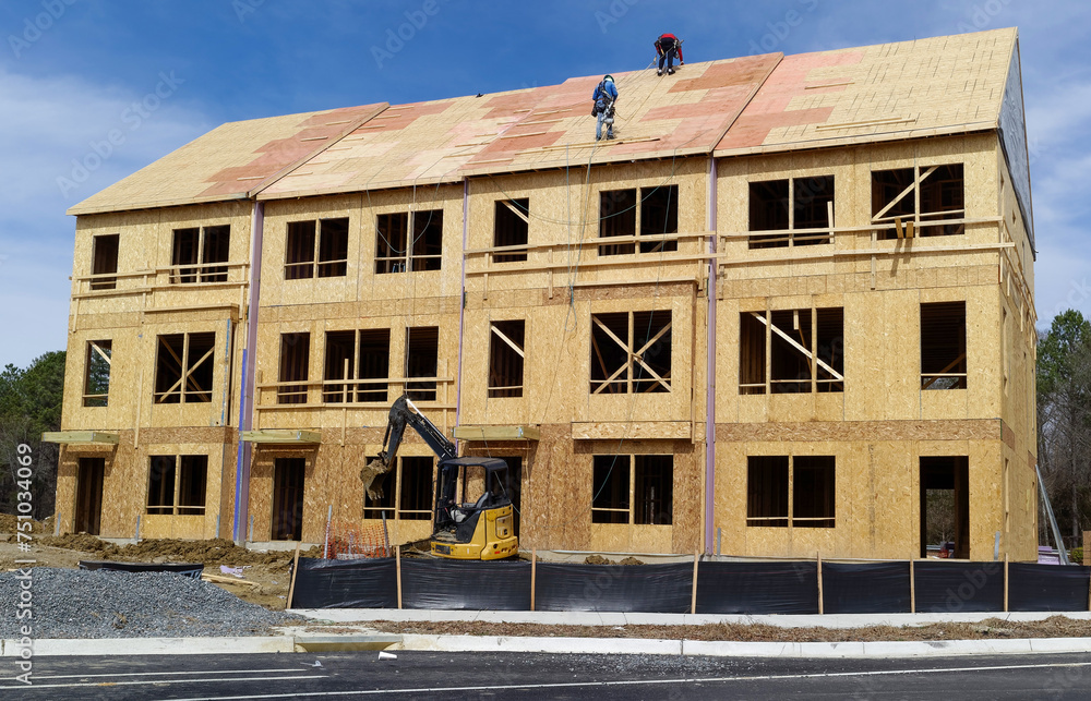 New apartment building under construction New apartment building under construction
