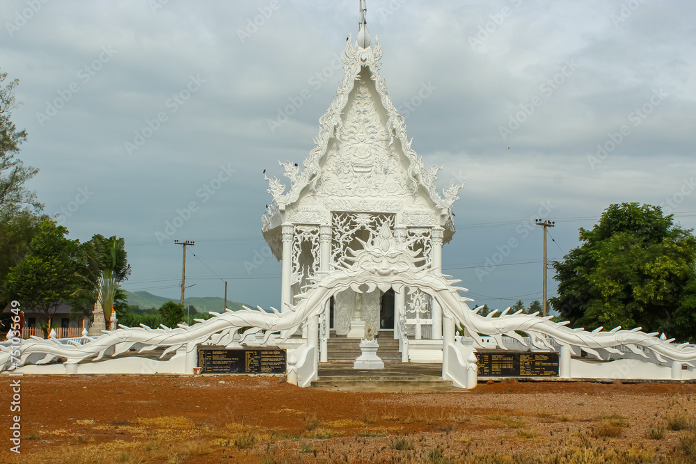 White temple Temple public . Kanchanaburi ,Thailand