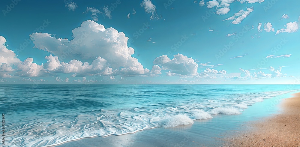 a beautiful sky overlooking a beach, in the style of dark white and light azure, vintage minimalism, high detailed, selective focus, contemporary landscape. Generative AI a beautiful sky overlooking a beach, in the style of dark white and light azure, vintage minimalism, high detailed, selective focus, contemporary landscape. Generative AI