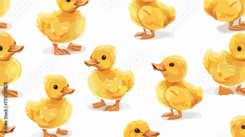 Ducklings baby duck seamless pattern cute cartoon il