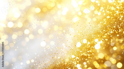 Golden lights bokeh background, party concept,