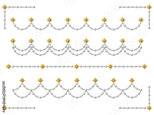 パール、八角星、ラインセット1-2