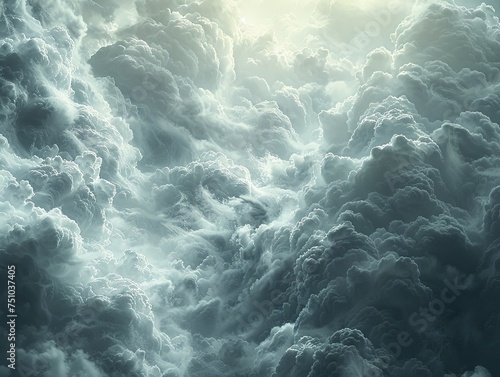 cloud in the sky is part of an abstract visual concept, in the style of hyper-realistic atmospheres, dark, moody landscape. Generative AI