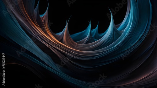 Dark blue abstract background, dark abstract, black background, wave abstract © Trending Designs