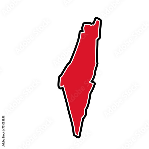 Gaza map illustration