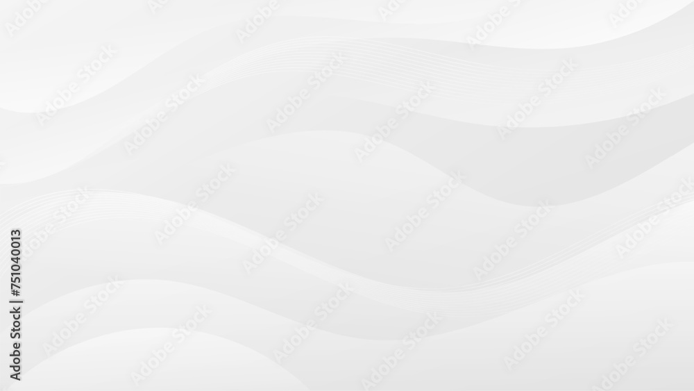 Abstract white Background with Wavy Shapes. flowing and curvy shapes. This asset is suitable for website backgrounds, flyers, posters, and digital art projects.