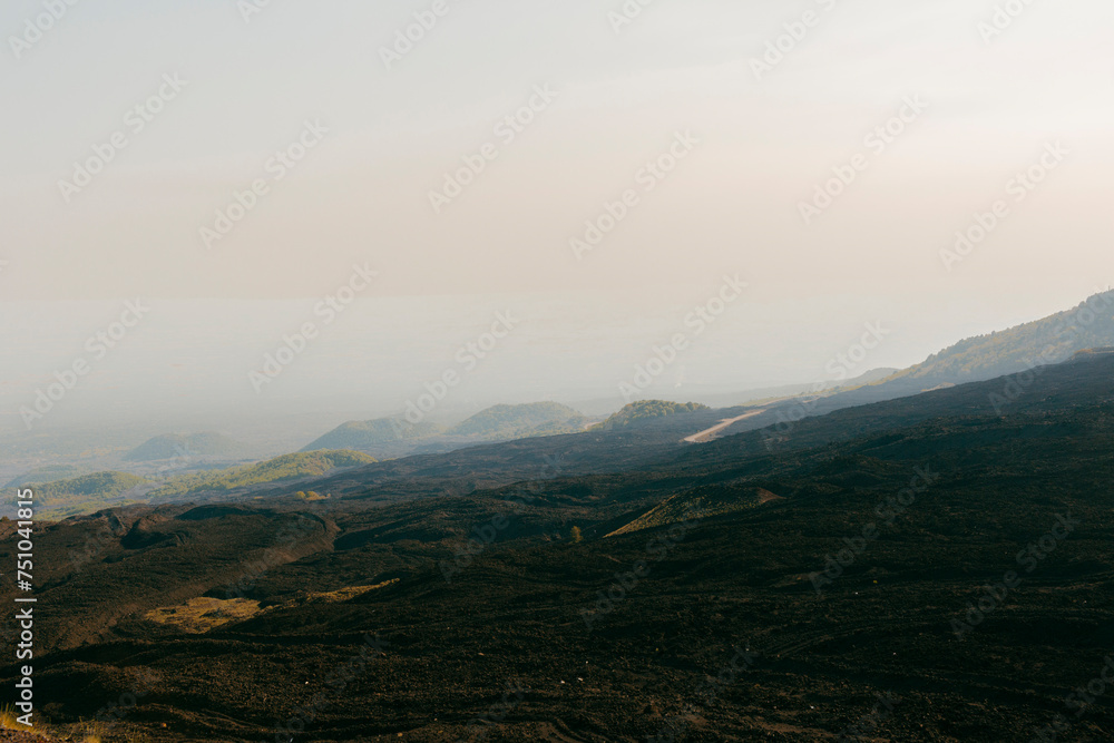 Beautiful landscape of Mount Etna in Sicily Beautiful landscape of Mount Etna in Sicily