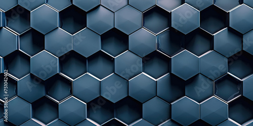 Hexagonal honeycomb texture background. Organic hexagon pattern inspired by nature. Structural symmetry concept photo
