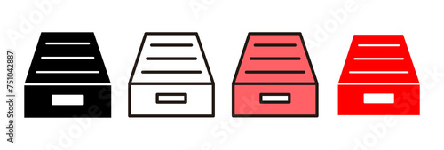 Archive folders icon vector illustration. Document vector icon. Archive storage icon.