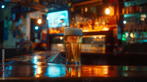 Glass with beer