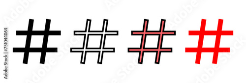 Hashtag icon vector illustration. hashtag sign and symbol