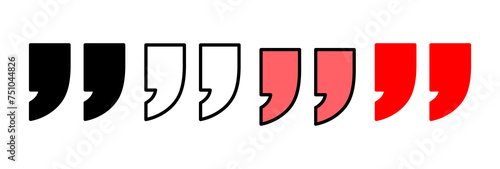 Quote icon vector illustration. Quotation mark sign and symbol