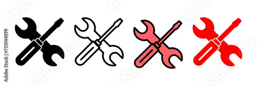 Repair tools icon vector illustration. tool sign and symbol. setting icon. Wrench and screwdriver. Service