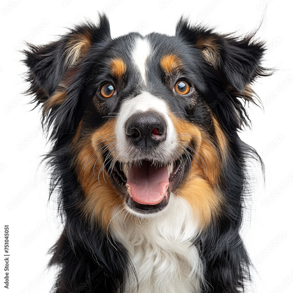 smiling dog faceisolated on transparent background, element remove background, element for design - animal, wildlife, animal themes