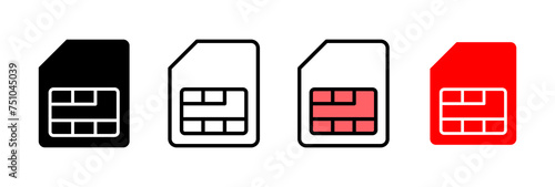 Sim card icon vector illustration. dual sim card sign and symbol