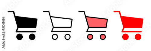 Shopping icon vector illustration. Shopping cart sign and symbol. Trolley icon