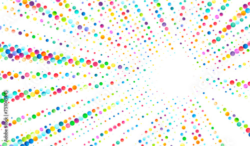 Colorful Dots Explosion Panorama