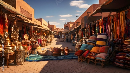 Bazaar in Hurghada, Egypt. Panoramic view © Iman