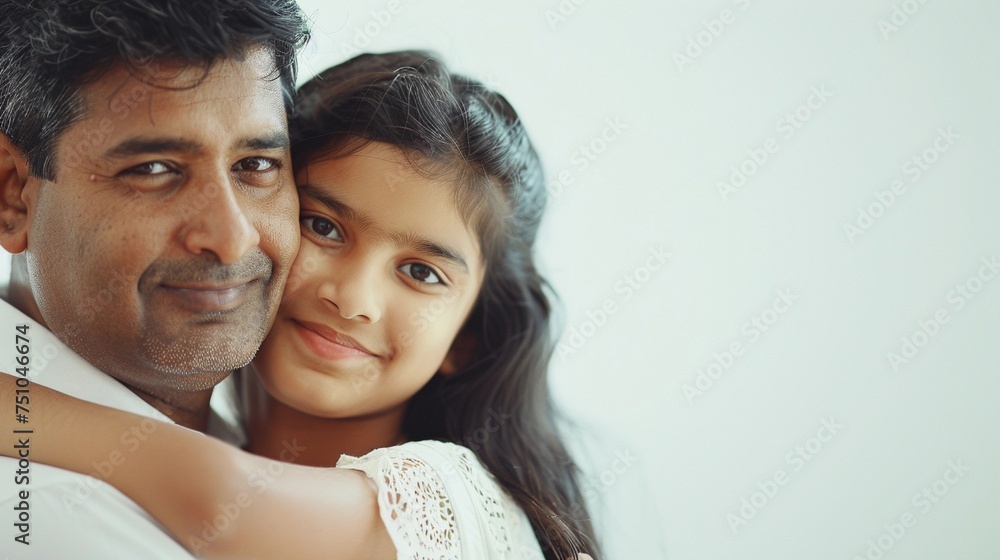 Fatherly Protection, father standing protectively behind his daughter, with a reassuring hand on her shoulder and a comforting smile, generative AI Fatherly Protection, father standing protectively behind his daughter, with a reassuring hand on her shoulder and a comforting smile, generative AI