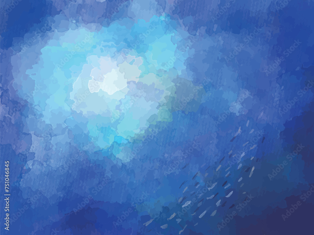 Obraz premium 深海のイラスト