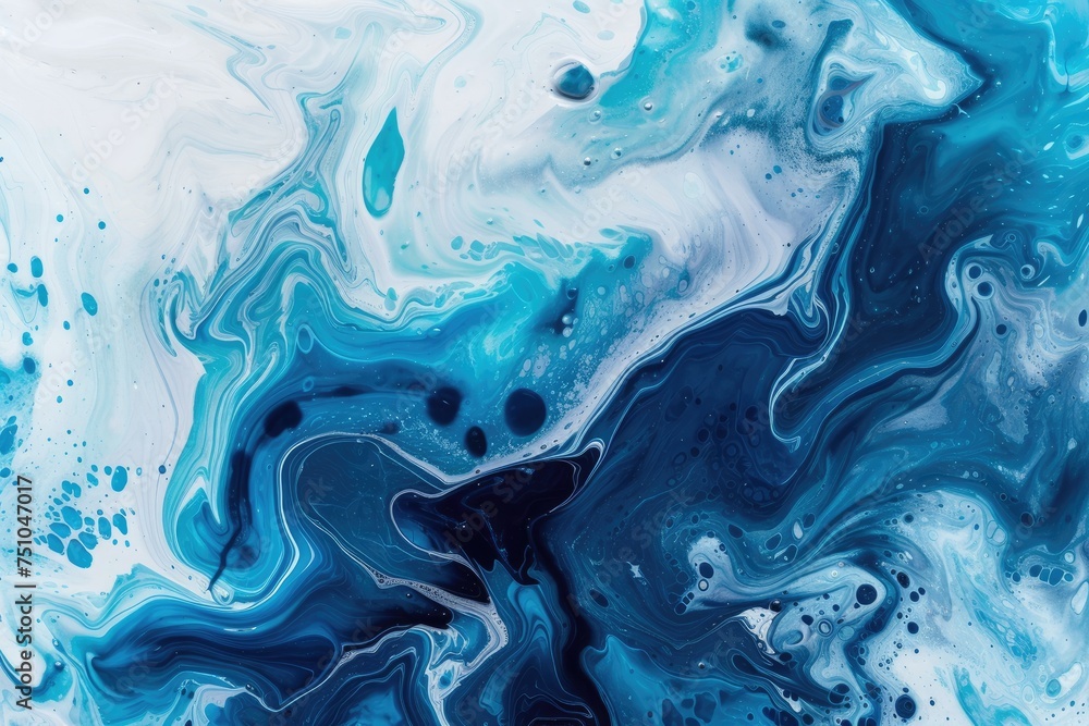 Blue white abstract painting Blue white abstract painting