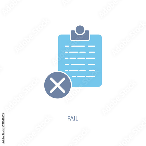 fail concept line icon. Simple element illustration. fail concept outline symbol design.