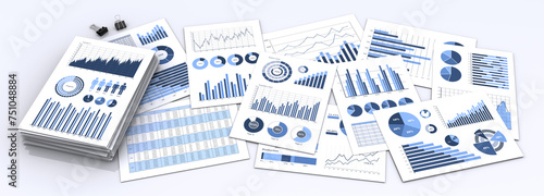 ビジネス資料、事業戦略の構築やデータ分析のビジネスイメージ
