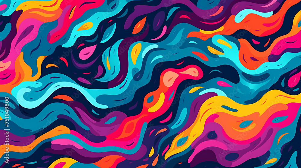 Fun colorful seamless pattern