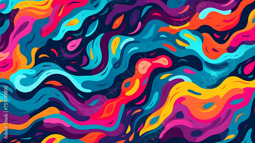 Fun colorful seamless pattern