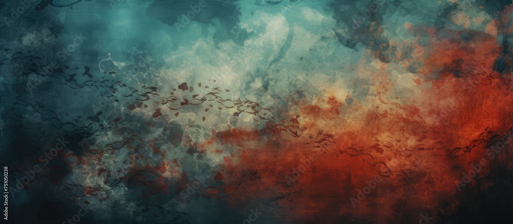This abstract painting features bold red and blue colors merging and contrasting in a dynamic composition. The brushstrokes create a sense of movement and energy, while the colors evoke passion and This abstract painting features bold red and blue colors merging and contrasting in a dynamic composition. The brushstrokes create a sense of movement and energy, while the colors evoke passion and