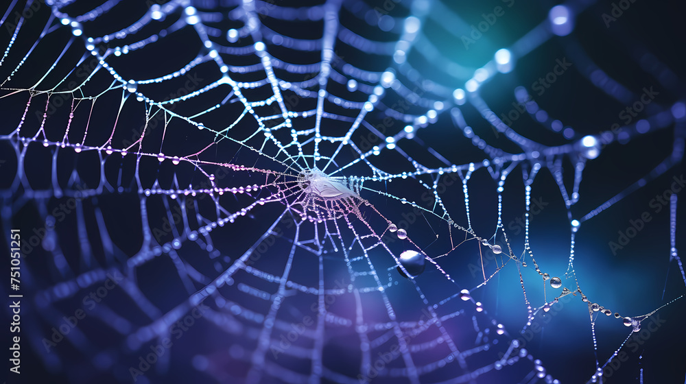 Spider web, intricate design of nature Spider web, intricate design of nature