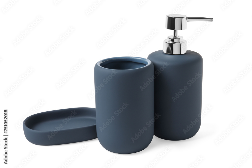 Obraz premium Set of bath accessories isolated on white