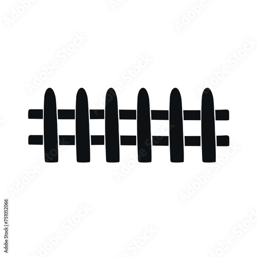 Vector hand drawn doodle sketch fence isolated on white background
