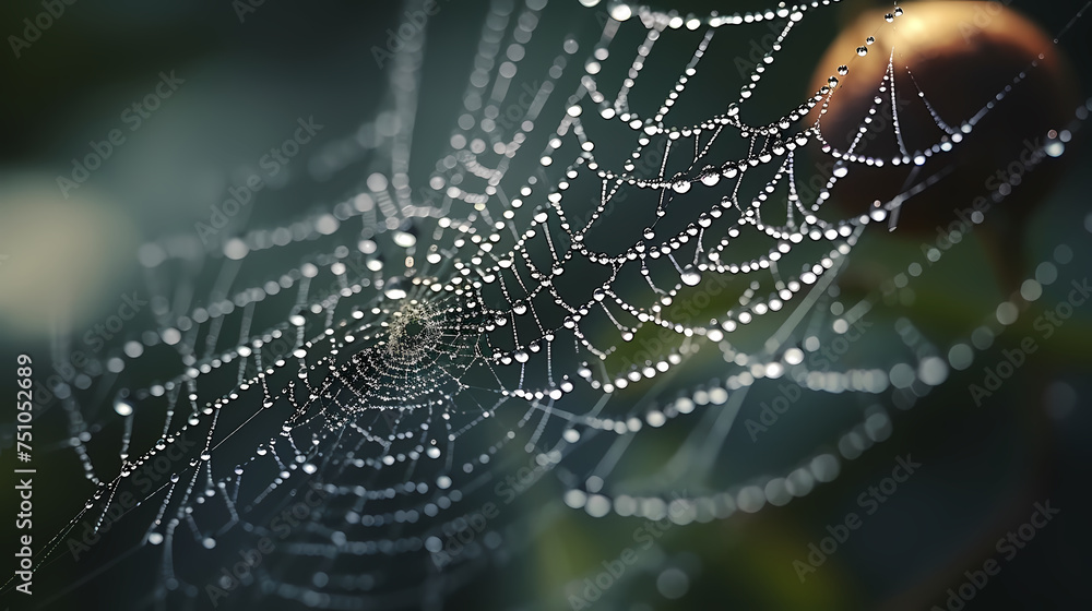 Spider web, intricate design of nature Spider web, intricate design of nature