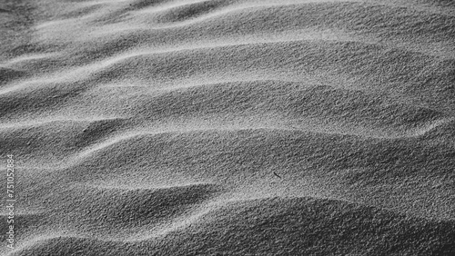 desert and sand ripples in black and white. photo