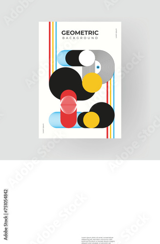 Modern template design with minimalistic abstract background
