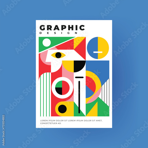 Modern template design with minimalistic abstract background
