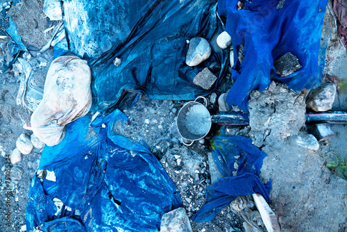 Plastic compilation by the Dead Sea  photo