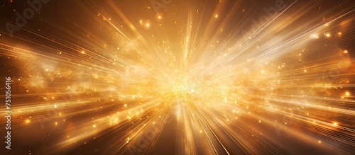 A dynamic yellow and black background featuring bright lights and a sparkling gold burst of energy. The lights create a visually striking contrast against the dark backdrop, adding a sense of energy