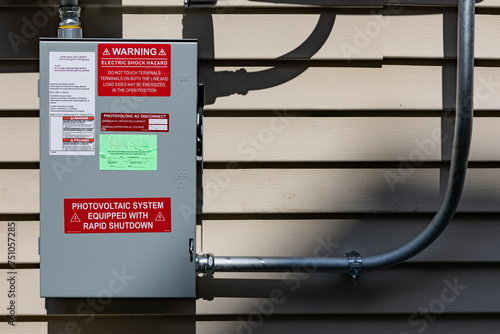 Foto Rapid shutdown box of photovoltaic system