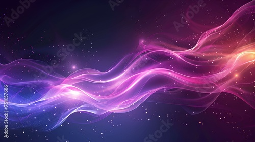 Blue and purple abstract background with swirling smoke and vibrant energy lines