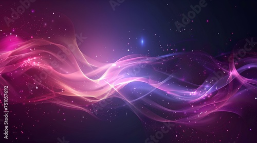 Space and Stars Abstract Background with Bright Blue Glow