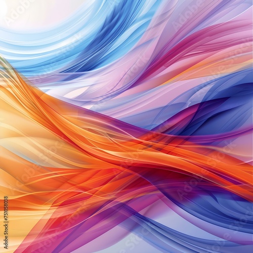 Colorful Wave Design: Bright Light Flow