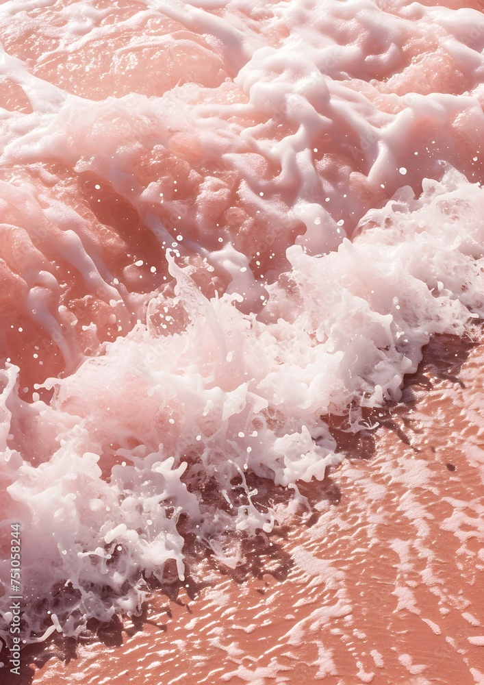 pink sand, surf wave, sea, trendy peach color, photo wallpaper for your phone pink sand, surf wave, sea, trendy peach color, photo wallpaper for your phone